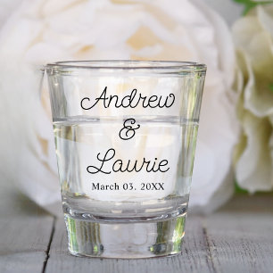 Customized Wedding Favours Couples Engagement Part Shot Glass