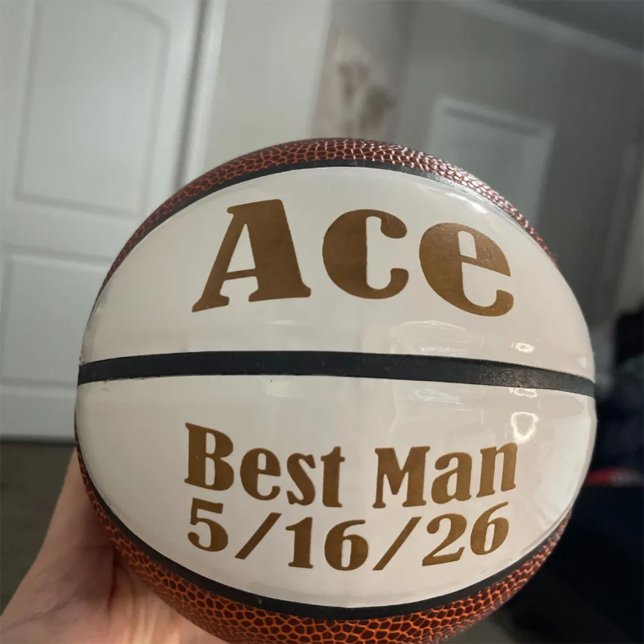 Customized Wedding Ring Bearer Keepsake  Mini Basketball (Customized Wedding Ring Bearer Keepsake Basketball)