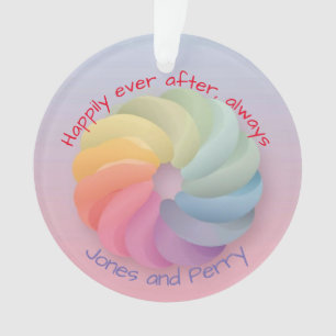 Customized Wedding Wish Soft Colourful Gift Ornament