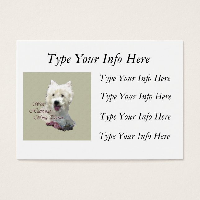 Customized Westie Profile Cards (Front)