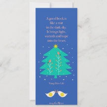 Customized Winter Tree with Birds Bookmark