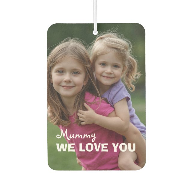 Customized with 2 and text air freshener (Front)