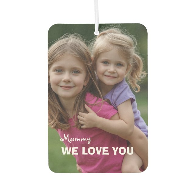 Customized with 2 and text air freshener (Front)