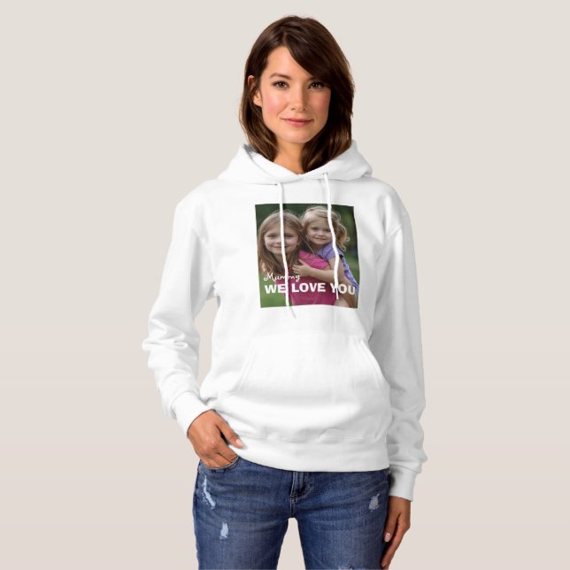 Customized with 2 and text hoodie (Front Full)