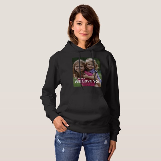Customized with 2 and text hoodie (Front Full)