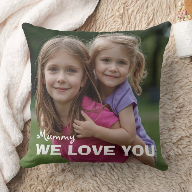 Customized with 2 and text throw pillow (Blanket)