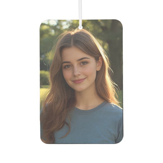 Customized with two photos air freshener (Front)