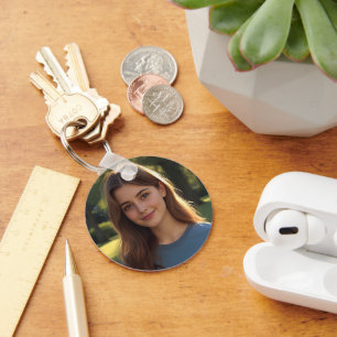 Customized with two photos keychain