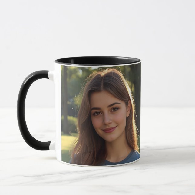 Customized with two photos mug (Left)