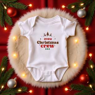 Customized year Christmas Crew  Baby Bodysuit
