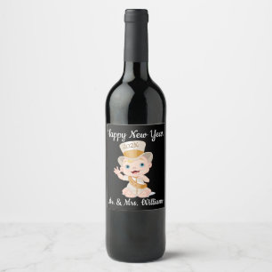 Customized Yearly New Year Baby  Wine Label