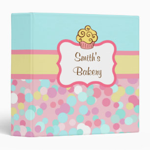 Customized Yellow Cupcake Binder