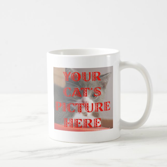 Customized Your Cat's Photo Coffee Mug (Right)