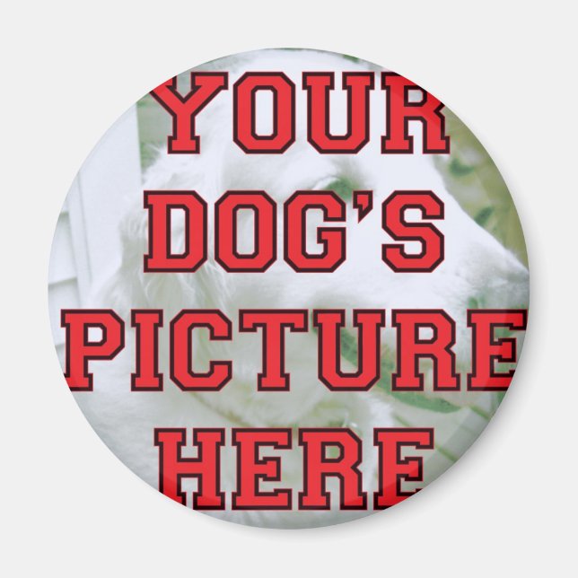 Customized Your Dog's Photo Magnet (Front)