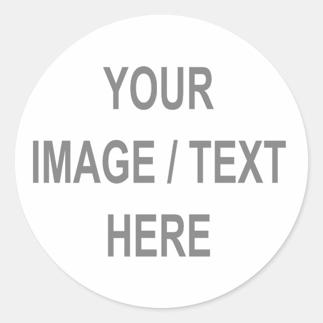 Customized Your Image-Text Here Classic Round Sticker (Front)
