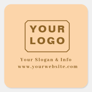 Customized Your Logo Stylish Minimal Business logo Square Sticker