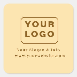 Customized Your Logo Stylish Minimal Business logo Square Sticker
