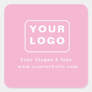 Customized Your Logo Stylish Minimal Business logo Square Sticker