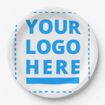 Customized Your Text or Logo Here 2 Inch Square Bu Paper Plate