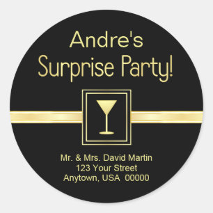 Customn Address Labels - Surprise Party