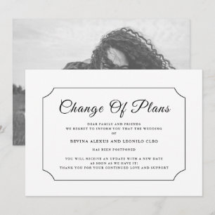 CustomPhoto Change of Plans Postponed Announcement
