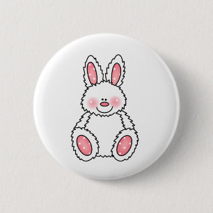 CUSTOMPINKFLUFBUNNY 2 INCH ROUND BUTTON