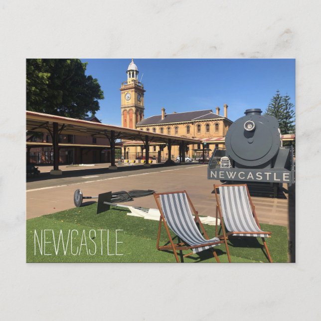 customs house train postcard (Front)