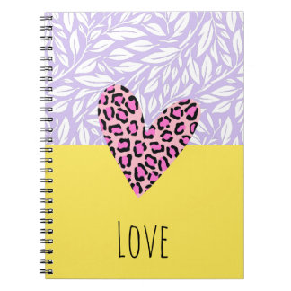 Customt text Vibrant grafik colour block in yellow Notebook