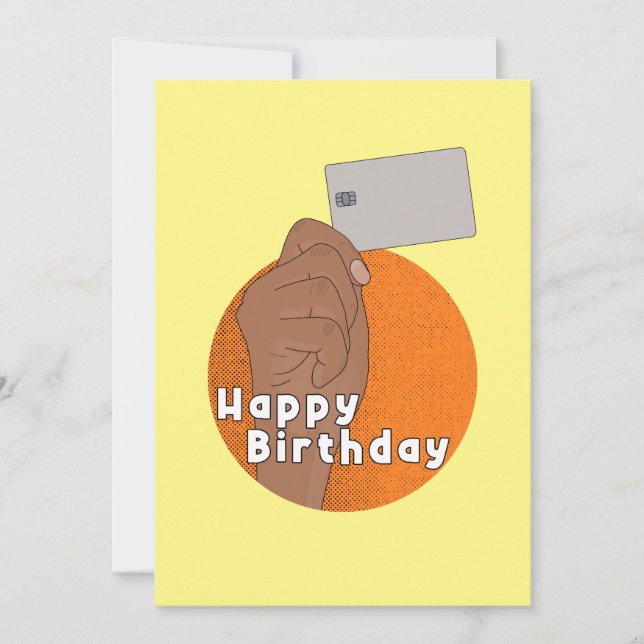 Custon Debit or Credit Card Funny Happy Birthday (Front)