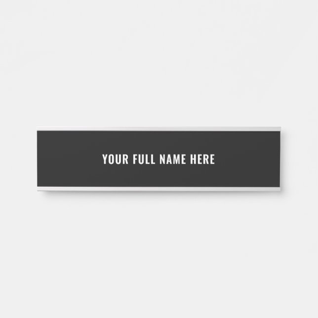 Custon Full Name Door Sign Your Colours and Fonts (Front)