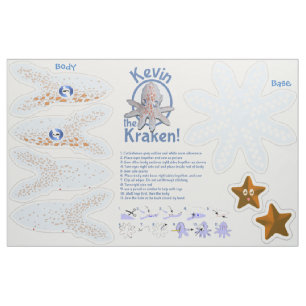 Cut-and-Sew Kevin the (Very Cute) Kraken Fabric
