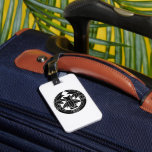 Cut bamboo in embracing bamboo leaves luggage tag<br><div class="desc">This kamon is called "Daki take ni kiri take" in Japan.</div>