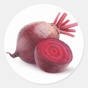 Cut beetroot classic round sticker