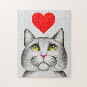 CUT CAT ART JIGSAW PUZZLE