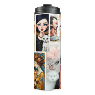  Cut cat lover Photo personialize  Thermal Tumbler