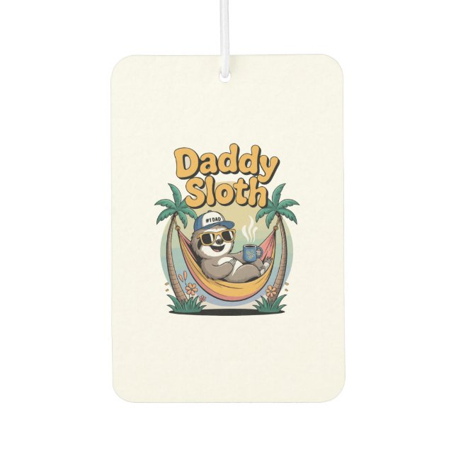 Cut Daddy Sloth Father Air Freshener (Front)
