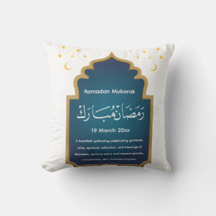 Cut Eid Mubara Throw Pillow