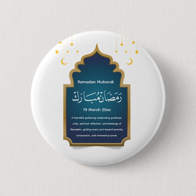 Cut Eid Mubarak   2 Inch Round Button (Front)