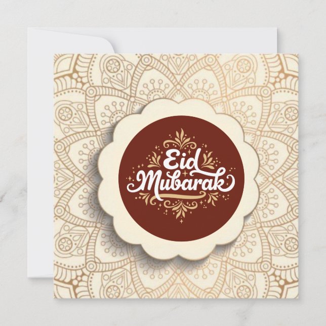 Cut Eid Mubarak Holiday Card (Front)