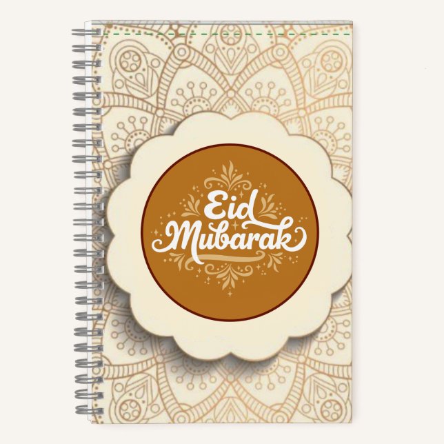 Cut Eid Mubarak Notebook (Front)