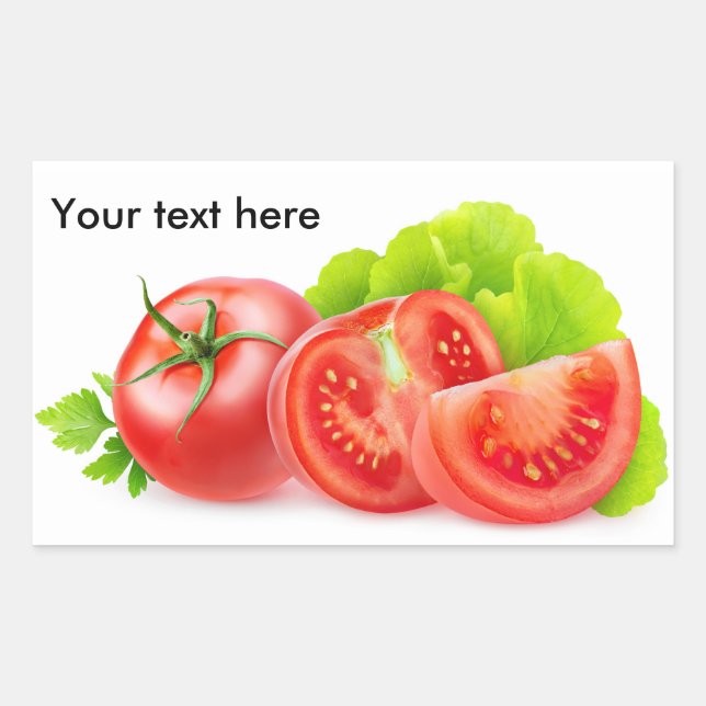 Cut fresh tomatoes sticker (Front)