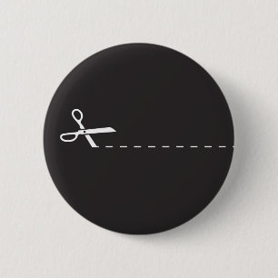 Cut Here 2 Inch Round Button