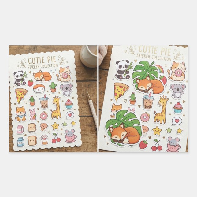 Cut kawaii chibi sticker pack sheet (Front)