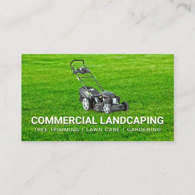 Cut Lawn | Lawn Mower Business Card (Front)