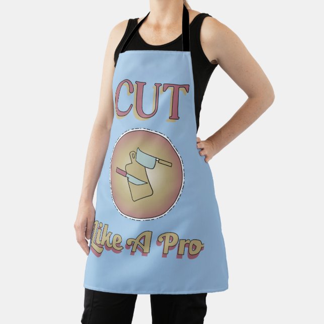 Cut Like A Pro Cooking Theme Apron (Insitu)