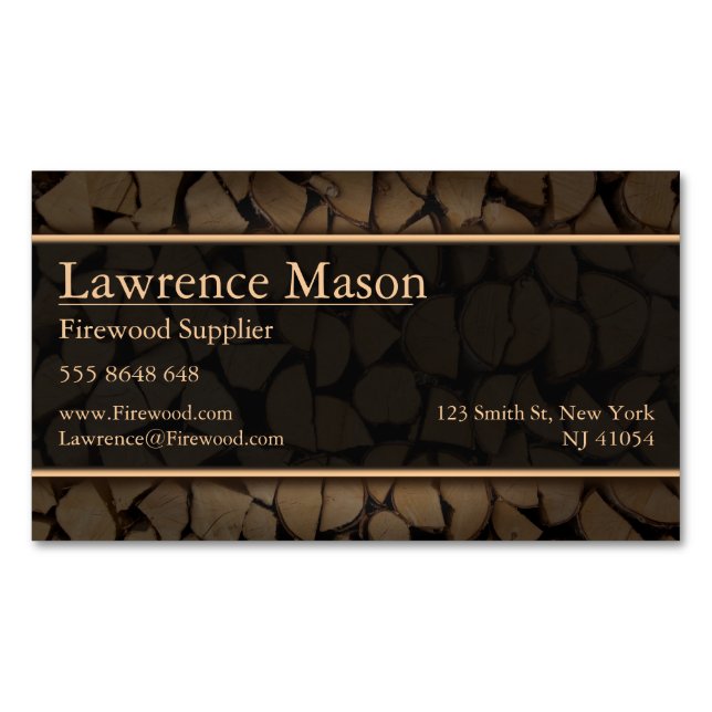 Cut Logs Firewood Supply Business Card (Front)