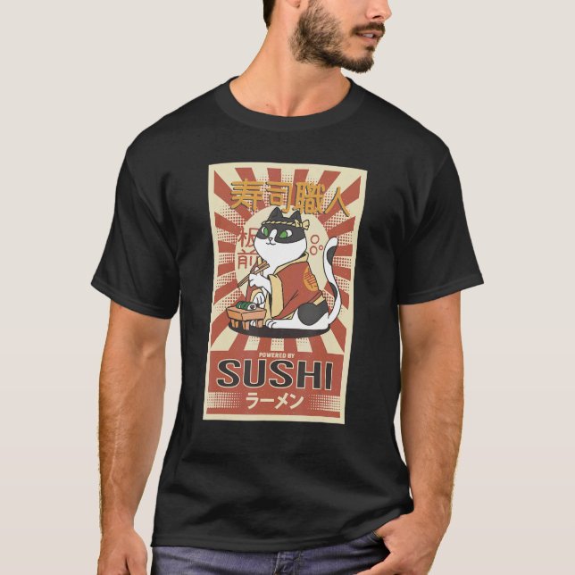 Cut Neko Sushi Cat T-Shirt (Front)