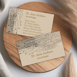 Cut Nerve Drawing - Neurologist Business Card
