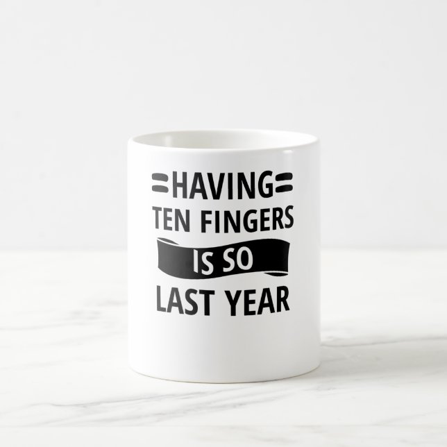 Cut Off Amputated Finger Amputee Recovery Gifts Coffee Mug (Center)