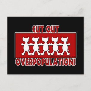 Cut Out Overpopulation! Dogs Postcard